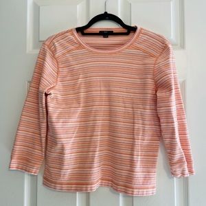 VTG Gap Striped Stretchy Cotton 3/4 Sleeve Tee
